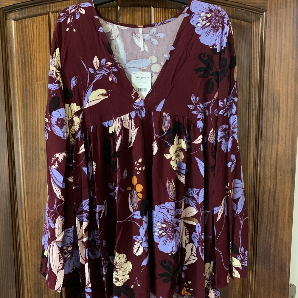 Free People Bella Printed Tunic Size Large NWT